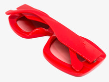 Oversized Exaggerated Vintage Retro Style SUNGLASSES Large Red Frame 2130