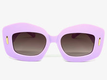 Oversized Exaggerated Vintage Retro Style SUNGLASSES Large Purple Frame 2130