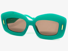 Oversized Exaggerated Vintage Retro Style SUNGLASSES Large Turquoise Frame 2130
