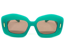 Oversized Exaggerated Vintage Retro Style SUNGLASSES Large Turquoise Frame 2130