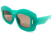 Oversized Exaggerated Vintage Retro Style SUNGLASSES Large Turquoise Frame 2130