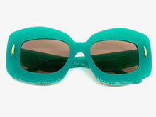 Oversized Exaggerated Vintage Retro Style SUNGLASSES Large Turquoise Frame 2130