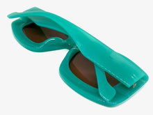 Oversized Exaggerated Vintage Retro Style SUNGLASSES Large Turquoise Frame 2130