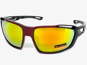 Classic Sporty Wrap Around Style SUNGLASSES Black & Red Frame 2733