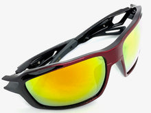 Classic Sporty Wrap Around Style SUNGLASSES Black & Red Frame 2733