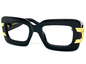 Classic Vintage Retro Hardcore Hip Hop Style Thick Black Lensless Eye Glasses- Frame Only NO Lens 6064