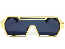 Contemporary Modern Futuristic Style SUNGLASSES Sleek Gold Frame 2267