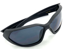 Classic Sporty Wrap Around Style SUNGLASSES Large Black Frame 2669