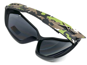 Classic Sporty Wrap Around Style SUNGLASSES Large Black Frame 2669