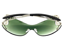 Oversized Classy Elegant Modern Shield Style SUNGLASSES Large Silver Frame 27650