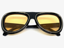 Classic Vintage Retro Aviator Style SUNGLASSES Funky Black & Silver Frame 80162