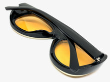 Classic Vintage Retro Aviator Style SUNGLASSES Funky Black & Silver Frame 80162