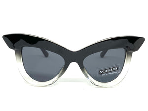 Oversized Exaggerated Retro Cat Eye Style SUNGLASSES Black Frame 4702