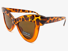 Oversized Exaggerated Retro Cat Eye Style SUNGLASSES Orange Tortoise Frame 4702