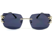 Men's Classy Elegant Luxury Modern Retro Style SUNGLASSES Rimless Silver Frame 27615
