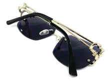 Men's Classy Elegant Luxury Modern Retro Style SUNGLASSES Rimless Silver Frame 27615