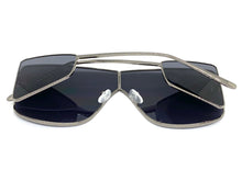 Contemporary Modern Shield Style SUNGLASSES Large Gunmetal Frame 8420