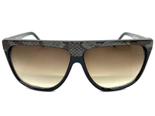 Oversized Classic Vintage Retro Style SUNGLASSES Large Black Snakeskin Frame 1100