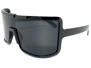 Oversized Exaggerated Modern Retro Style SUNGLASSES Large Black Frame 80734