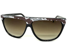 Oversized Classic Vintage Retro Style SUNGLASSES Large Black Snakeskin Frame 1100