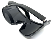 Oversized Exaggerated Modern Retro Style SUNGLASSES Large Black Frame 80734