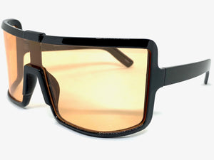 Oversized Exaggerated Modern Retro Style SUNGLASSES Large Black Frame 80734