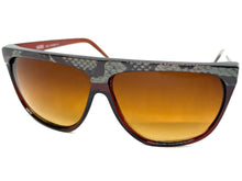 Oversized Classic Vintage Retro Style SUNGLASSES Large Brown Snakeskin Frame 1100