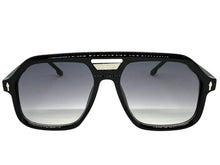 Oversized Vintage Retro Style SUNGLASSES Large Black Frame - Gradient Lens 81005