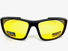 Sporty Wrap Around Blue Light Night Driving HD Lens SUNGLASSES Black Frame 3508