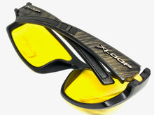 Sporty Wrap Around Blue Light Night Driving HD Lens SUNGLASSES Black Frame 3508