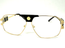 Classic Retro Luxury Designer Hip Hop Style Clear Lens EYEGLASSES Large Gold Frame 8372