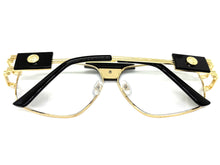 Classic Retro Luxury Designer Hip Hop Style Clear Lens EYEGLASSES Large Gold Frame 8372