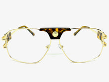 Classic Retro Luxury Designer Hip Hop Style Clear Lens EYEGLASSES Large Gold Frame 8372