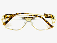 Classic Retro Luxury Designer Hip Hop Style Clear Lens EYEGLASSES Large Gold Frame 8372