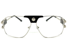 Classic Retro Luxury Designer Hip Hop Style Clear Lens EYEGLASSES Large Silver Frame 8372