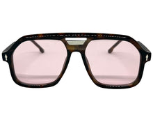 Oversized Vintage Retro Style SUNGLASSES Large Tortoise Frame - Light Pink Lens 81005