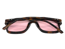 Oversized Vintage Retro Style SUNGLASSES Large Tortoise Frame - Light Pink Lens 81005