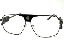 Classic Retro Luxury Designer Hip Hop Style Clear Lens EYEGLASSES Large Gunmetal Frame 8372