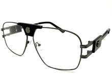 Classic Retro Luxury Designer Hip Hop Style Clear Lens EYEGLASSES Large Gunmetal Frame 8372