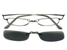 Classy Elegant Modern Style Optical EYEGLASSES Stainless Steel Frame with Magnetic Clip On DV016