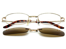 Classy Elegant Modern Style Optical EYEGLASSES Stainless Steel Frame with Magnetic Clip On DV016