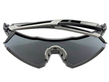 Oversized Sporty Wrap Around Shield SUNGLASSES Large Black Frame Dark Lens E2095