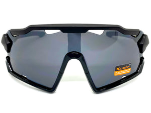 Oversized Retro Sporty Wrap Around Style SUNGLASSES Large Black Frame 3693
