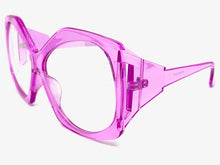 Oversized Exaggerated Retro Style Clear Lens EYEGLASSES Large Fuchsia Optical Frame - RX Capable 81161