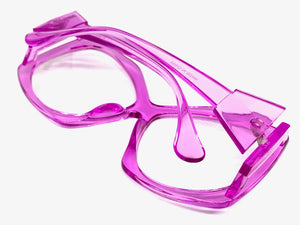 Oversized Exaggerated Retro Style Clear Lens EYEGLASSES Large Fuchsia Optical Frame - RX Capable 81161