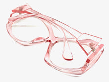 Oversized Exaggerated Retro Style Clear Lens EYEGLASSES Large Pink Optical Frame - RX Capable 81161