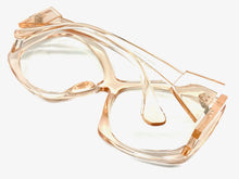 Oversized Exaggerated Retro Style Clear Lens EYEGLASSES Large Champagne Optical Frame - RX Capable 81161