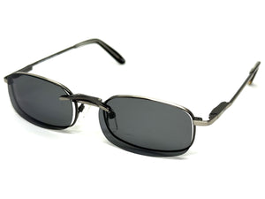 Classy Elegant Modern Style Optical EYEGLASSES Stainless Steel Frame with Magnetic Clip On DV012