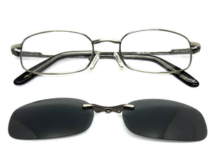 Classy Elegant Modern Style Optical EYEGLASSES Stainless Steel Frame with Magnetic Clip On DV012