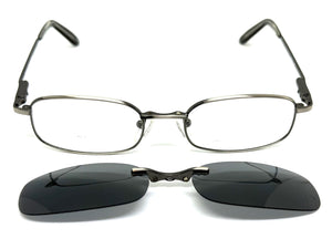 Classy Elegant Modern Style Optical EYEGLASSES Stainless Steel Frame with Magnetic Clip On DV012